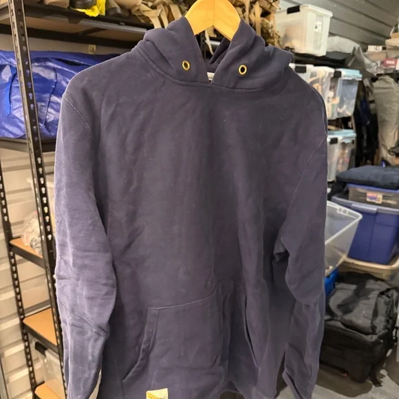 Tracksmith Trackhouse Sweatshirt Hoody, Navy, Large - Picture 1 of 6